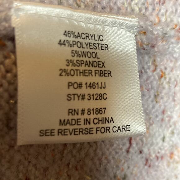 NWT Olivia Sky Marled Pullover Sweater Size: XL - Picture 8 of 11